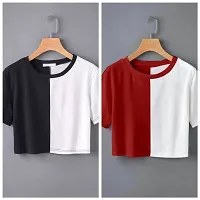 Elegant Knitted Polyester Top For Women Pack Of 2-thumb1