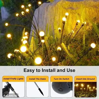 Firefly Outdoor Solar Lights | 8 LED | Starburst Swaying Solar Garden Light, Warm Garden Light |-thumb0