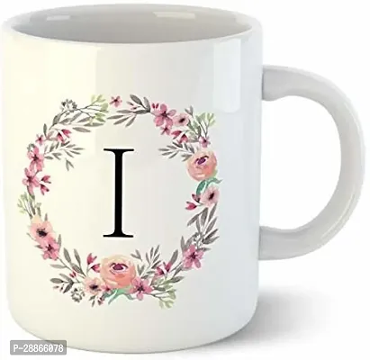 Creative Colorful Floral Letter Alphabet I MUG Ceramic Coffee Mug 350 ml-thumb3