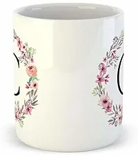 Creative Colorful Floral Letter Alphabet C MUG Ceramic Coffee Mug 350 ml-thumb1