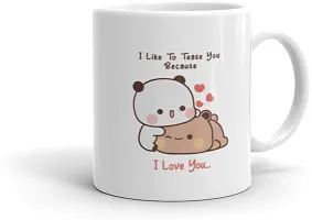 Mr UVD Bubu Like To Tease Dudu Becausehellip; Beautifull Love Couple gift Ceramic Coffee Mug 350 ml-thumb3