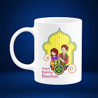 HAPPY RAKSHBANDHAN BEST MUG WITH RAKHI Ceramic Coffee Mug 350 ml-thumb1