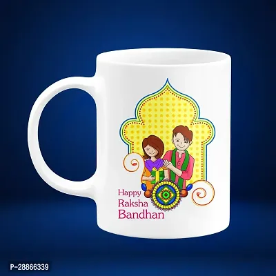 HAPPY RAKSHBANDHAN BEST MUG WITH RAKHI Ceramic Coffee Mug 350 ml-thumb2