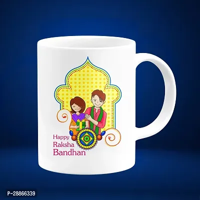 HAPPY RAKSHBANDHAN BEST MUG WITH RAKHI Ceramic Coffee Mug 350 ml-thumb3