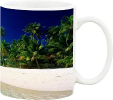 MANY GREEN TREE ON LAKE MUG Ceramic Coffee Mug 350 ml-thumb2