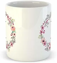 Creative Colorful Floral Letter Alphabet I MUG Ceramic Coffee Mug 350 ml-thumb1