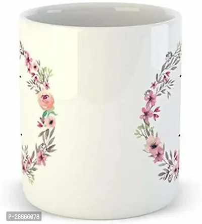 Creative Colorful Floral Letter Alphabet I MUG Ceramic Coffee Mug 350 ml-thumb2