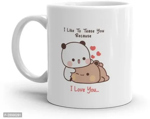 Mr UVD Bubu Like To Tease Dudu Becausehellip; Beautifull Love Couple gift Ceramic Coffee Mug 350 ml-thumb0