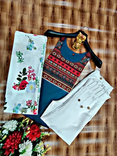 Fancy Cotton Blend Kurta Set