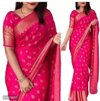 Elegant  Cotton Saree with Blouse piece For Women