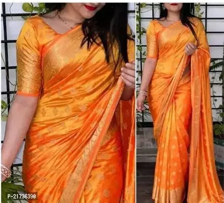 Elegant  Art Silk Saree with Blouse piece For Women-thumb0