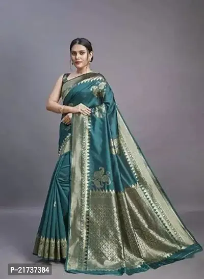Elegant  Lycra Saree with Blouse piece For Women