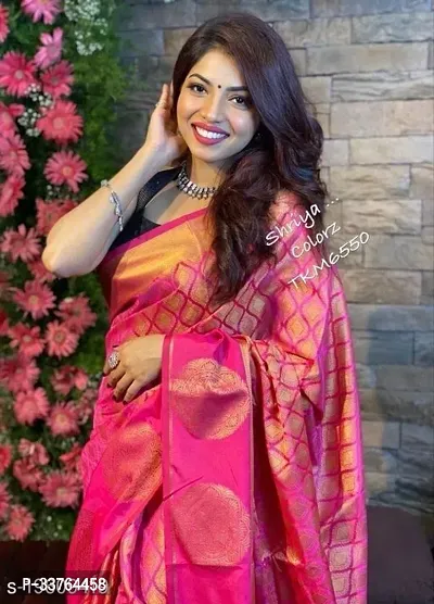 Trending Banarasi Silk Saree With Blouse-thumb4