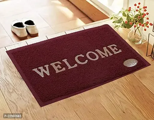 Designer Maroon Microfiber Solid Door Mats-thumb0