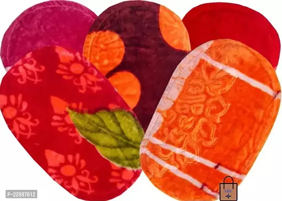 Designer Multicoloured Cotton Printed Door Mats Pack Of 5-thumb0