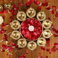 Premium Quality Diya Urli Bowl For Home Handcrafted Bowl For Floating Flowers And Tea Light Candles Home, Office And Table Decor- Diwali Decoration Items For Home (10 Inches)-thumb1