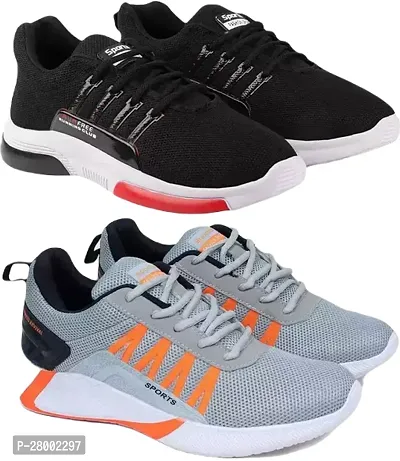 Stylish Multicolor Sports Shoes For Men Pack Of 2