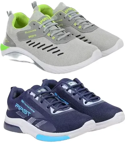 Stylish Multicolor Sports Shoes For Men Pack Of 2