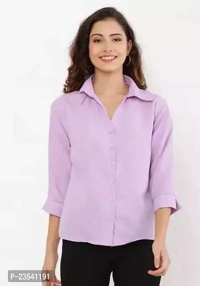 Elegant Rayon Solid Shirt For Women