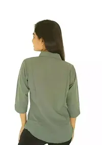 Elegant Rayon Solid Shirt For Women-thumb1