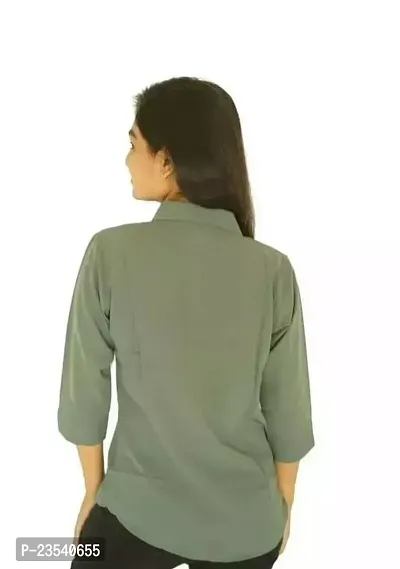 Elegant Rayon Solid Shirt For Women-thumb2