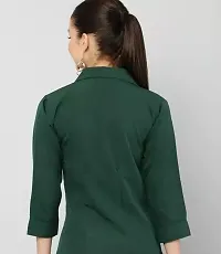 Elegant Cotton Blend Solid Shirt For Women-thumb1