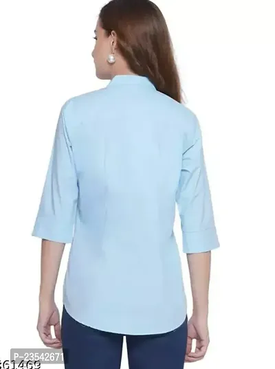 Elegant Viscose Rayon Solid Shirt For Women-thumb2