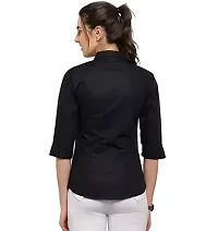 Elegant Cotton Blend Solid Shirt For Women-thumb1