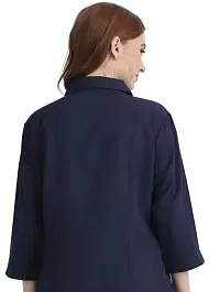 Elegant Cotton Blend Solid Shirt For Women-thumb1