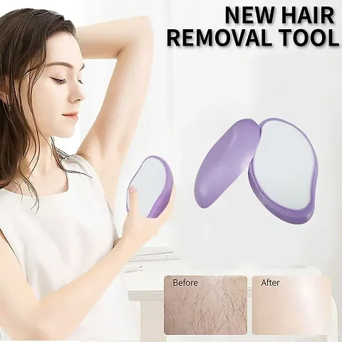 Crystal Hair Remover for Women and Men Upgraded Nano-crystalline Dots Technology Crystal Hair Eraser for Women Painless Hair Remover for Women Reusable Hair Removal Stone Hair Removal Crystal