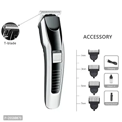 AT-538 Rechargeable Hair Beard Trimmer for Men Trendy Styler HTC Trimmer Stainless Steel Sharp Blade Beard Shaver-thumb0