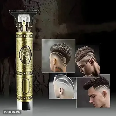 Golden Trimmer Buddha Style Trimmer, Professional Hair Clipper, Adjustable Blade Clipper, Hair Trimmer and Shaver For Men, Retro Oil Head Close Cut Precise hair Trimming Machine (Design may be differe-thumb0