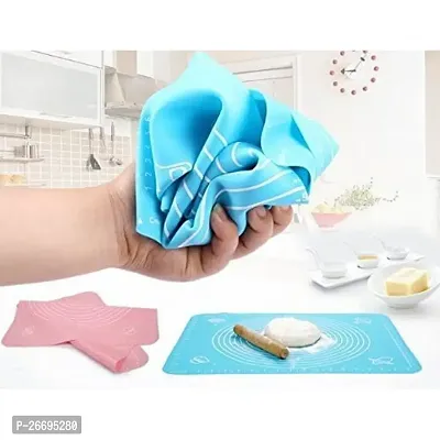 Silicone Baking Mat Silicone Chapati Atta Kneading Mat Non-Stick Fondant Rolling Mat Stretchable for Kitchen Roti Chapati (Baking Mat 50 * 40 cm)