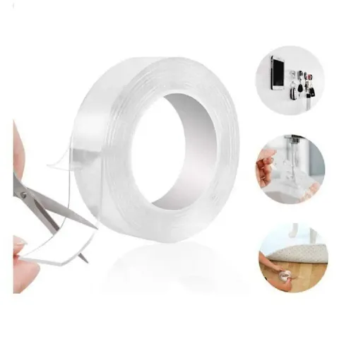 Double Sided Adhesive Tape 3 Meter Heavy Duty - Adhesive Tape for Walls, Washable, Reusable Str