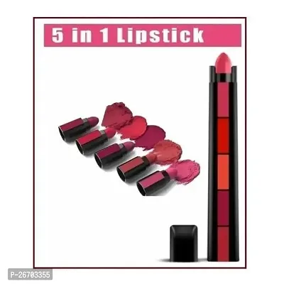 KAYI Beauty 5 in 1 shades Womens  Girls 5in1 Colour Sensational Multicolour Nude shade Matte Lipstick.-thumb0