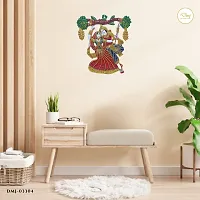 Swing Radha Krishna Wall Hanging,  Enamel Painted Radha Krishna Jhula, Radha Krishna Home Decoration Accessories,-thumb2