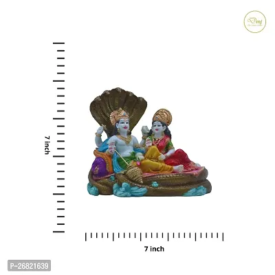Laxmi Vishnu Idol, Lord Vishnu Laxmi Painted Statue, Murti Idol Statue Sculpture, Pooja Articles, Lord Idol For Home Temple-thumb2