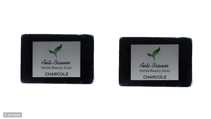 Anti-Braune Natural Charcoal Soap Bar 100G (Pack Of 2)-thumb0