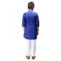 Qtsy Cotton Blend Ethnic Wear For Boy's Kurta Pajama Set Pleting Kurta For Kids Boy-thumb1