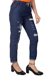 Qtsy Women's Comfort Joggers - Ankle Length Denim Jogger Pant/Trousers-thumb2