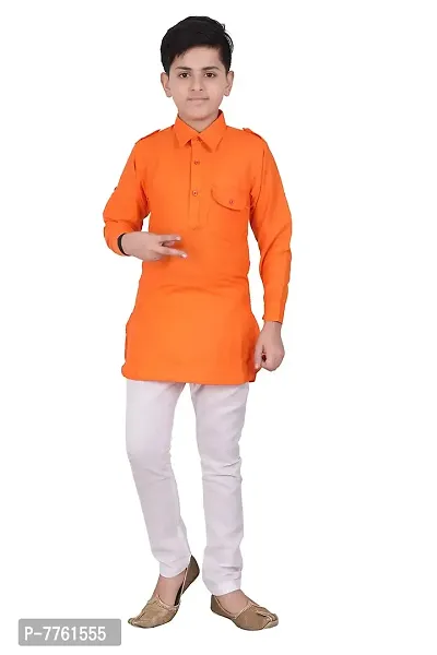Eliq Kids Dress Boy Pathani Kurta Pajama Suit-thumb0