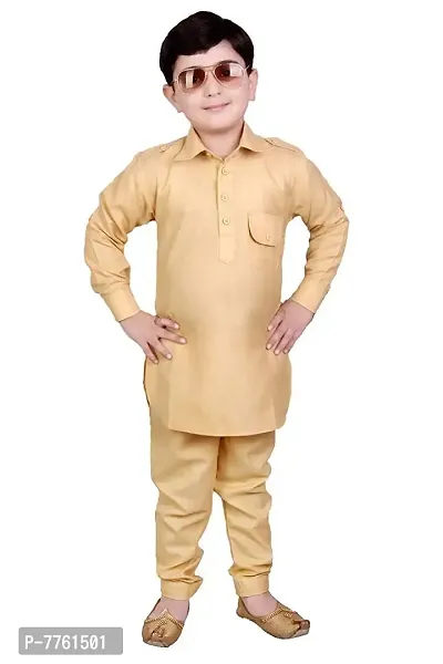 Eliq Festive & Party Wear Kids Dress Boy Pathani Kurta Pajama Suit-thumb0