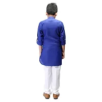Qtsy Cotton Blend Ethnic Wear for Boy's Kurta Pajama Set Pleting Kurta for Kids Boy-Pleting Kurta_Royal_02 Royal Blue-thumb1