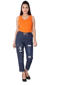 Qtsy Women's Comfort Joggers - Ankle Length Denim Jogger Pant/Trousers-thumb4