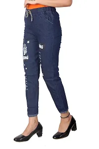 Qtsy Women's Comfort Joggers - Ankle Length Denim Jogger Pant/Trousers-thumb3