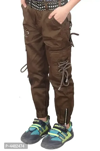 Qtsy Casual Cargo/Joggers for Kids Stretchable Cargo Pant for Boys-thumb5