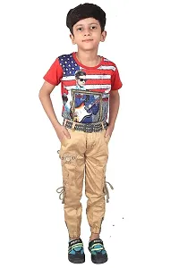 Qtsy Casual Cargo/Joggers for Kids Stretchable Cargo Pant for Boys-thumb1