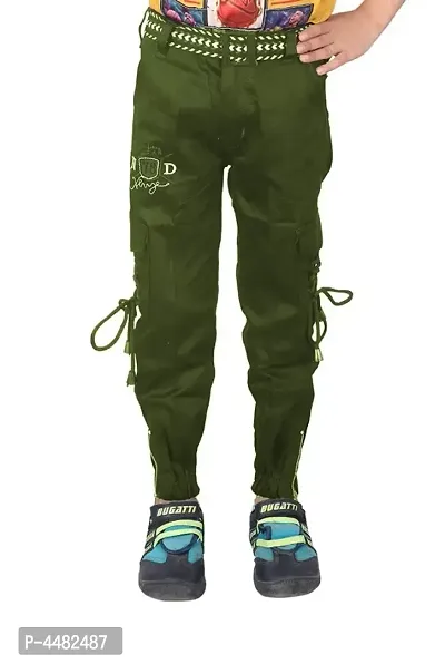 Qtsy Casual Cargo/Joggers for Kids Stretchable Cargo Pant for Boys-thumb0