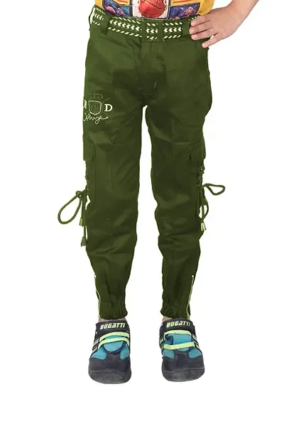 Qtsy Casual Cargo/Joggers for Kids Stretchable Cargo Pant for Boys