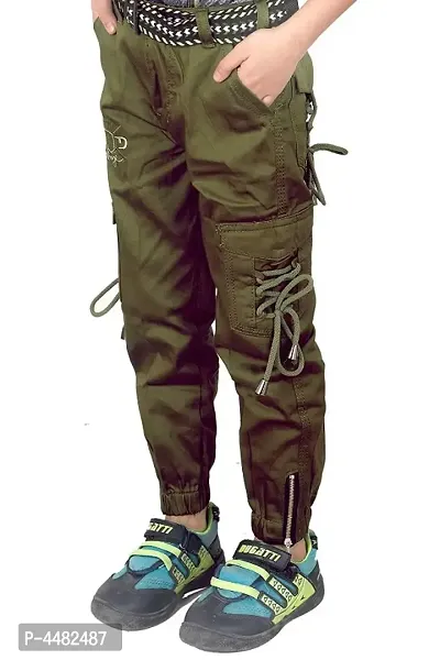 Qtsy Casual Cargo/Joggers for Kids Stretchable Cargo Pant for Boys-thumb4